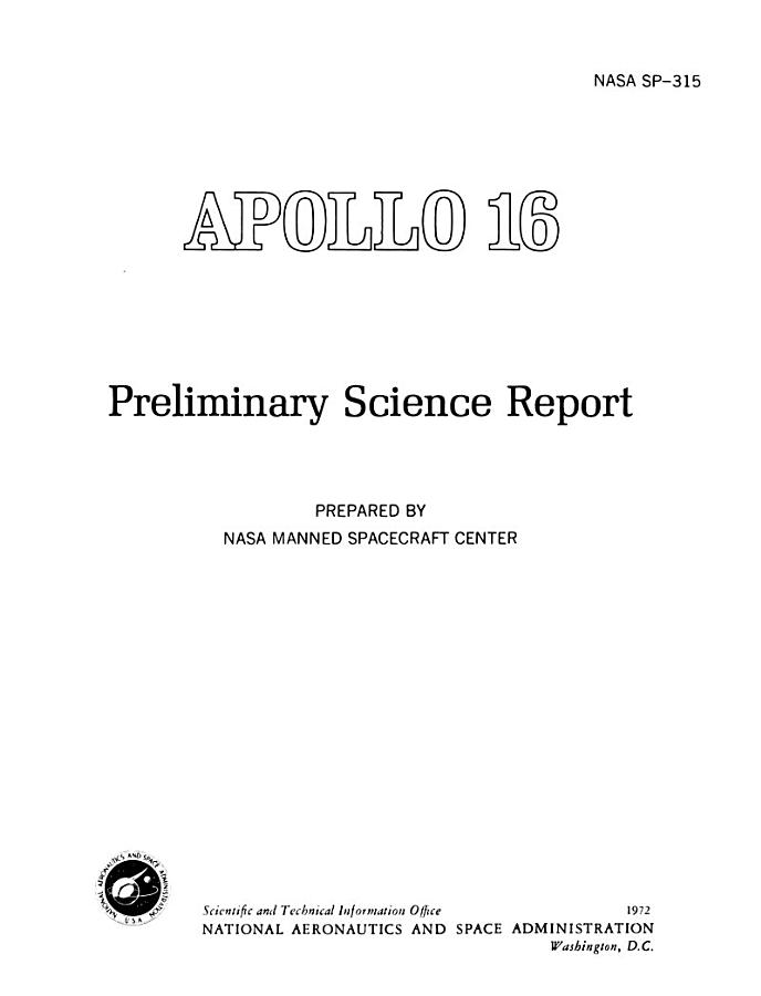 Apollo 16 Preliminary Science Report