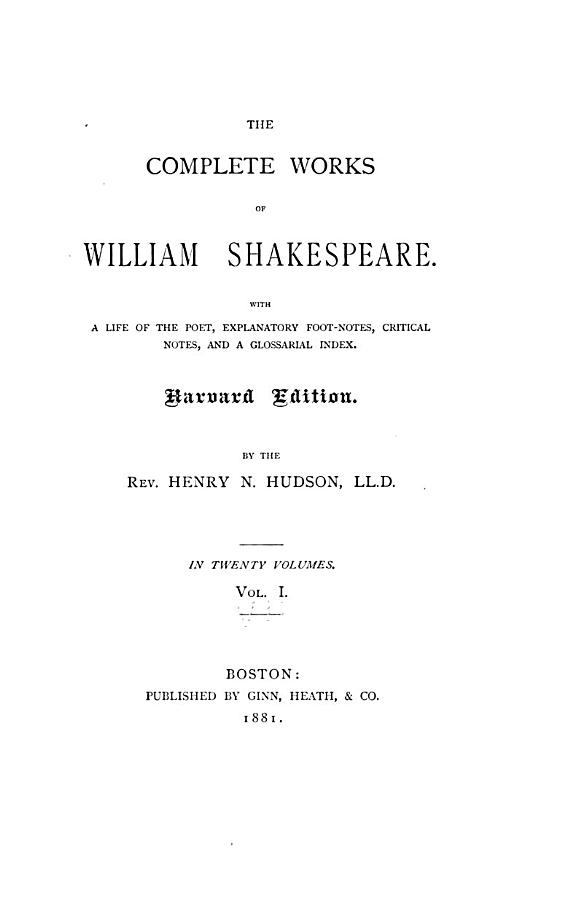 The Complete Works of William Shakespeare